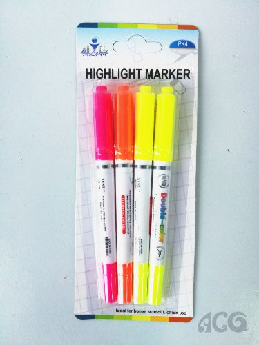 Double Colour Highlight Marker (4 Packs)