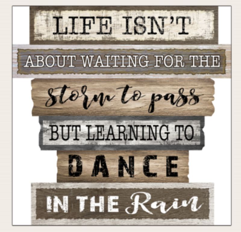 Wall Art on MDF - Dance In The Rain (40 x 40cm)