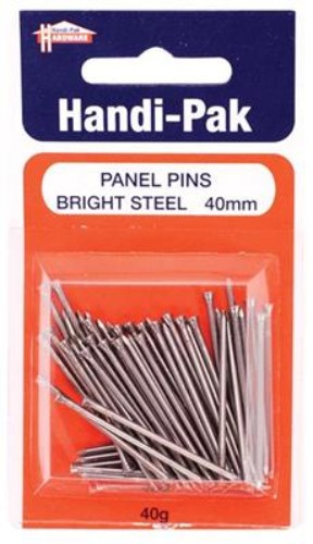 (Card-40g) Handipak 40mm B.S. Panel Pins
