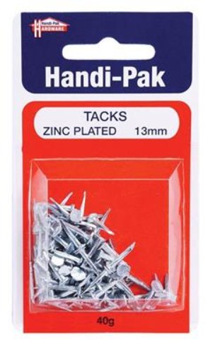 (Card-40g) Handipak 13mm Zinc Tacks
