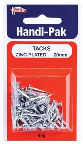 (Card-40g) Handipak 20mm Zinc Tacks