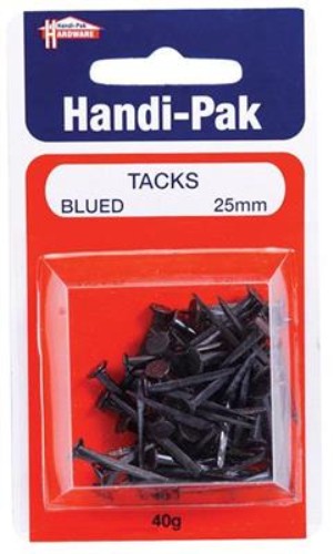 (Card-40g) Handipak 25mm Blued Tacks