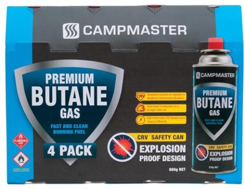 Campmaster 220g CRV Gas Cartridge - Carton of 28