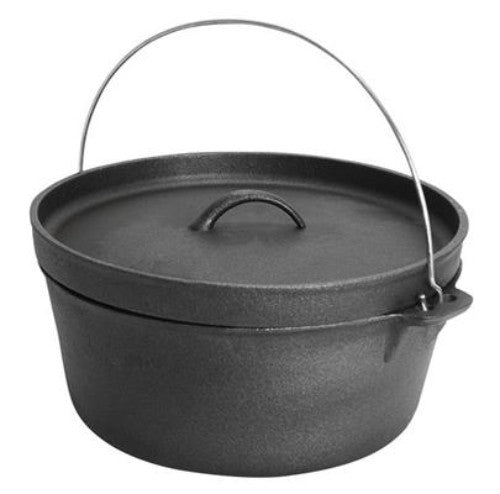 Campmaster 7.5L Dutch Cast Iron Lip Type Camp Oven