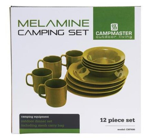 Campmaster 12pc Melamine Camping Set