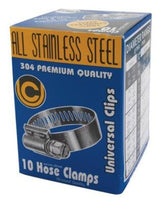 No 20 19-44mm S/S Hose Clips - Pack of 10