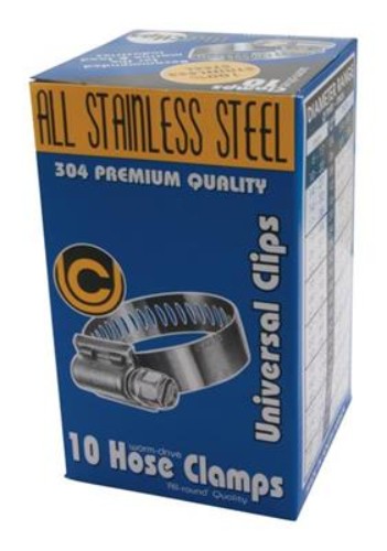 No 24 25-51mm S/S Hose Clips - Pack of 10