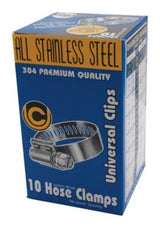 No 24 25-51mm S/S Hose Clips - Pack of 10