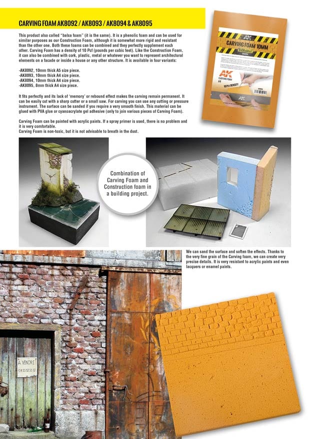 AK Interactive - Building Materials - Carving Foam 8mm A5