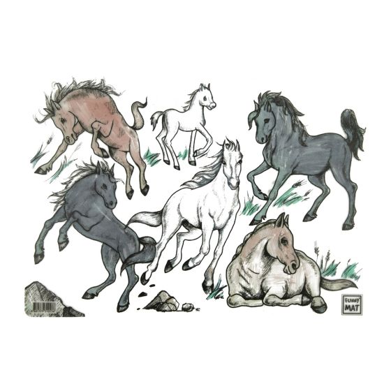 Funny Mat Large - Horses - Akademi