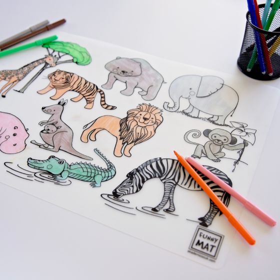Funny Mat Large - Wild Animals - Akademi