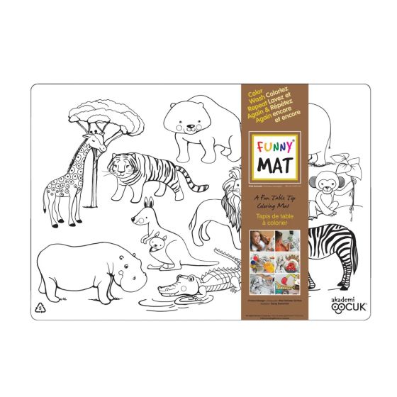 Funny Mat Large - Wild Animals - Akademi