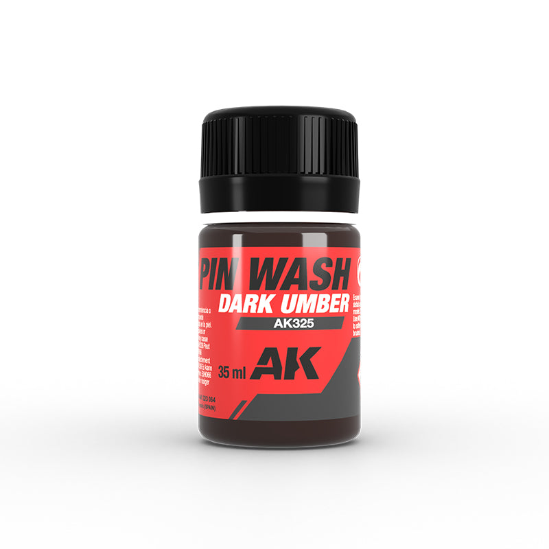AK Interactive - Weathering - Dark Umber Pin Wash 35ml - Model Paint