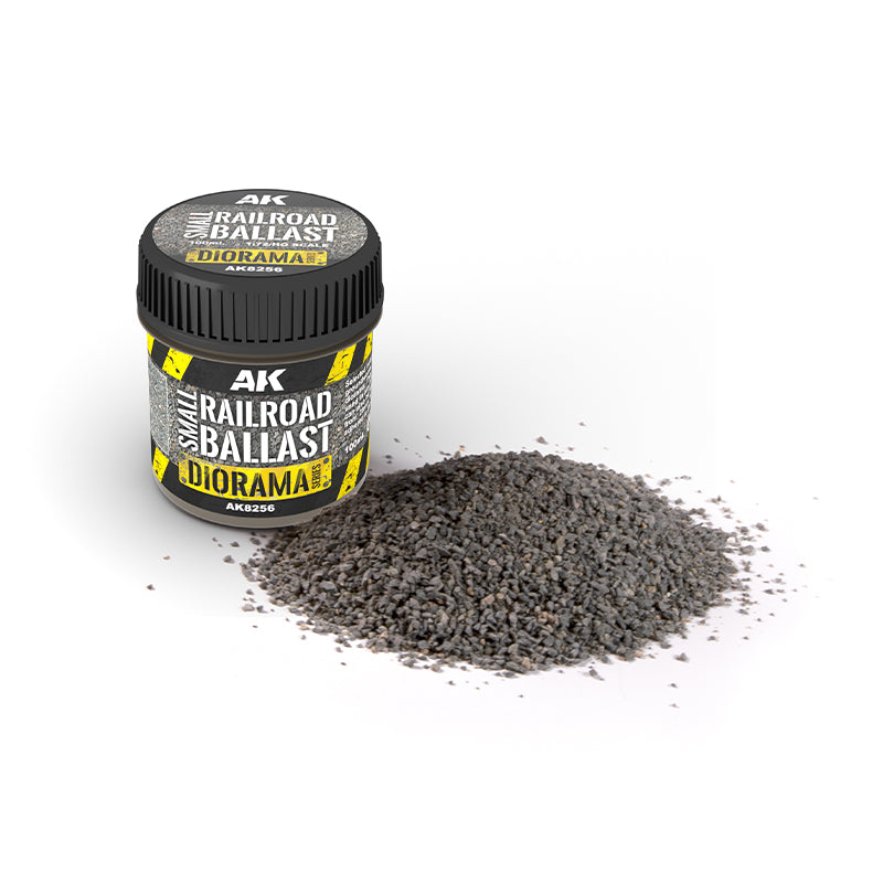 AK Interactive - Dioramas - Terrains - Small Railroad Ballast - Big Grey Rocks