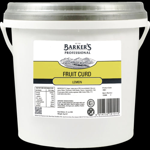 Barker's Lemon Fruit Curd 5kg