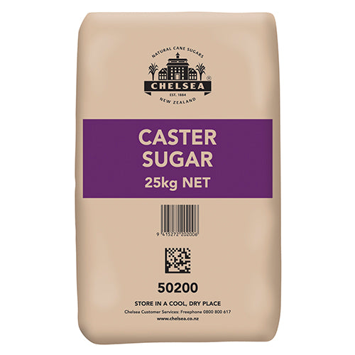 Chelsea Caster Sugar in a convenient package, ideal for baking, dissolves quickly for perfect meringues and icing.