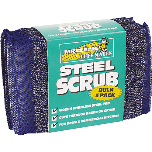 Mr Clean Steel Scrub 3ea
