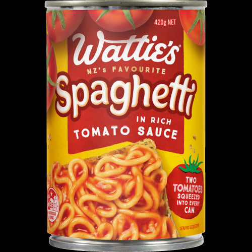 Wattie's Spaghetti In Tomato Sauce 420g