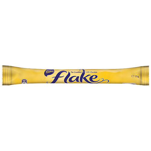 Cadbury Flake Chocolate Bar pack of 45 x 30g, offering rich, creamy chocolate with a delicate, melt-in-your-mouth texture.