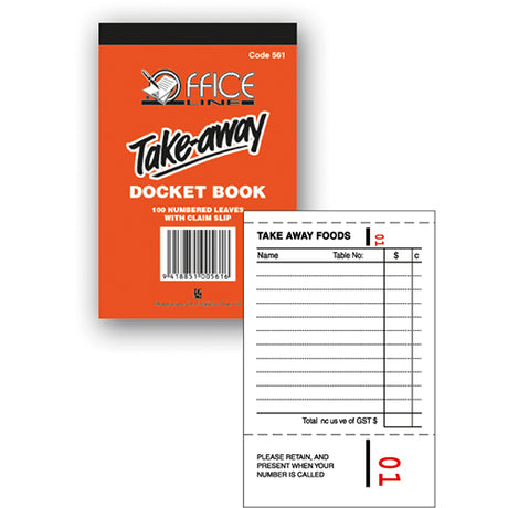 Efficient Officeline Meal Docket for organizing takeaway orders in restaurants and offices, made from durable, writable materials.