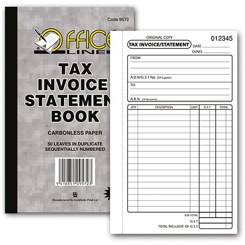 Officeline Duplicate Invoice Statement Book 1ea