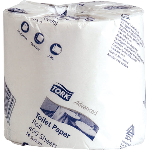 Tork Advanced T4 2 Ply 400 Sheet Toilet Paper Rolls 1pk