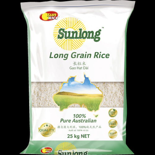 Sunlong White Long Grain Rice 25kg