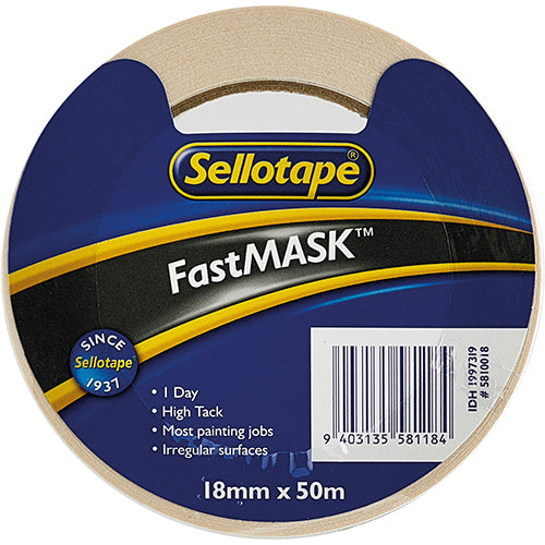 Sellotape Economy Masking Tape 18mmx50m 1pk