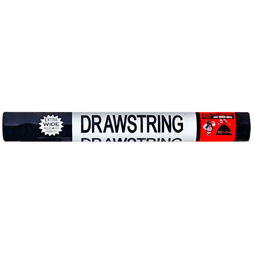 Big Black Sacks Draw String Rubbish Bags 670 x 900mm 5pk