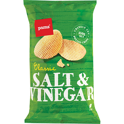 Pams Salt &amp; Vinegar Flavour Potato Chips 150g