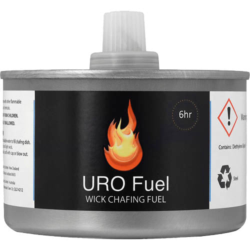 URO Light 6 Hour Chafing Fuel Heat Wick 250g for consistent heat, perfect for buffets and catering events.