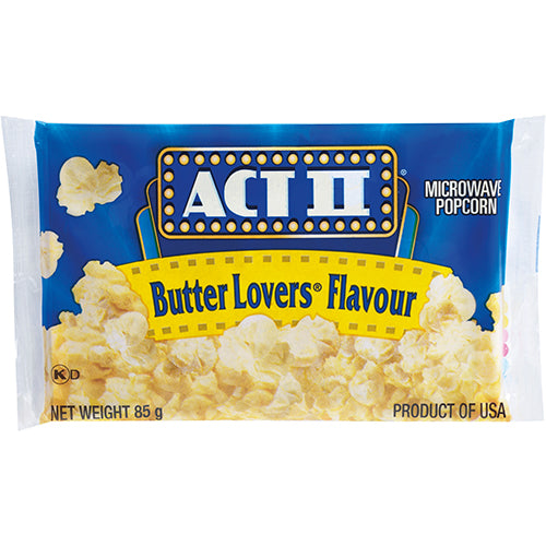 Act II Butter Lovers Flavour Microwave Popcorn 85g