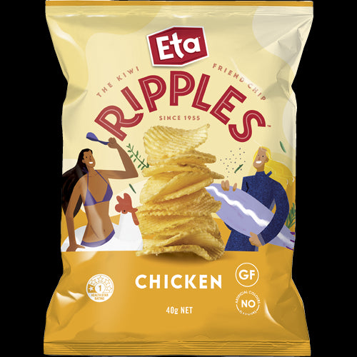 Eta Ripple Cut Chicken Potato Chips 40g