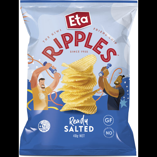 Eta Ripple Cut Ready Salted Potato Chips 40g