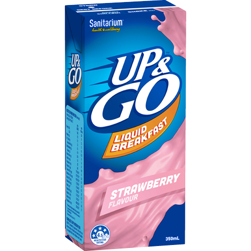 Sanitarium Up & Go Strawberry Flavour Liquid Breakfast 12 x 350ml