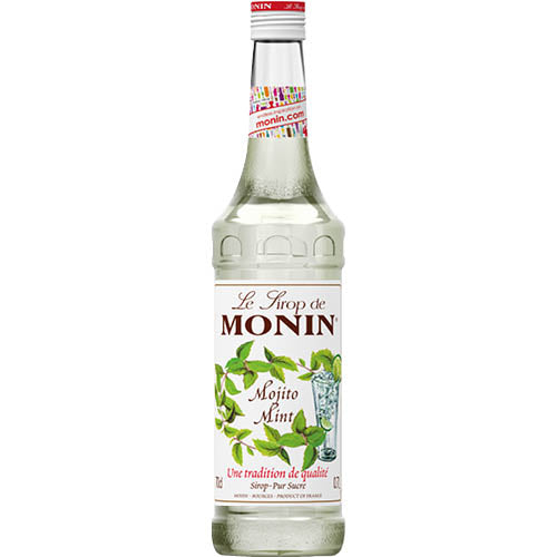 Monin Mojito Mint Syrup 700ml, a fresh mint flavor enhancer for cocktails and mocktails, perfect for mixology enthusiasts.