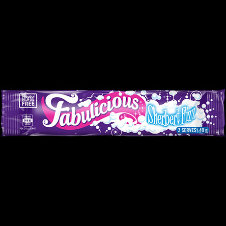 RJ's Fabulicious Raspberry Sherbet Fizz rolls, 24 pack of tangy raspberry flavored chewy candy treats.