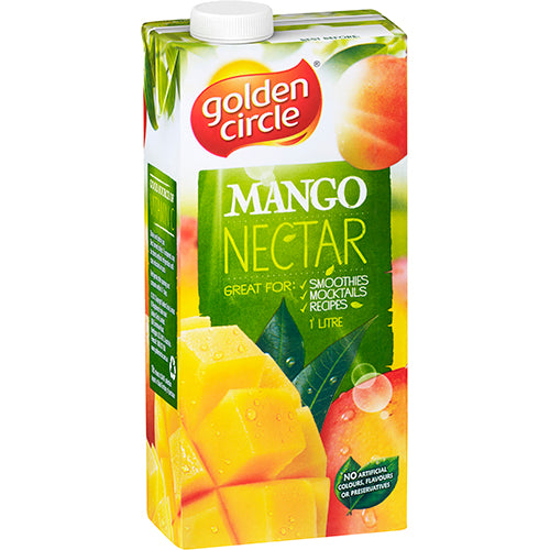 Golden Circle Sweet Mango Nectar 1L, a vibrant, natural mango juice perfect for smoothies, desserts, and marinades.