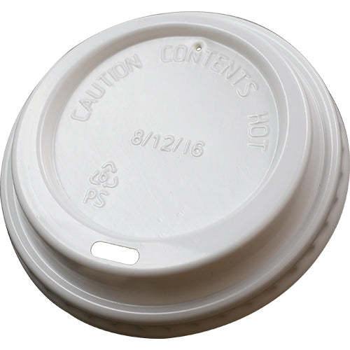 The Green Planet White Sipper Lid 86mm Flat 100pk