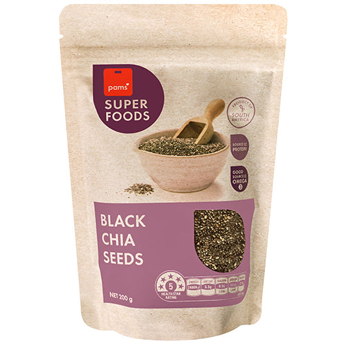Pams Superfoods Black Chia Seeds 200g