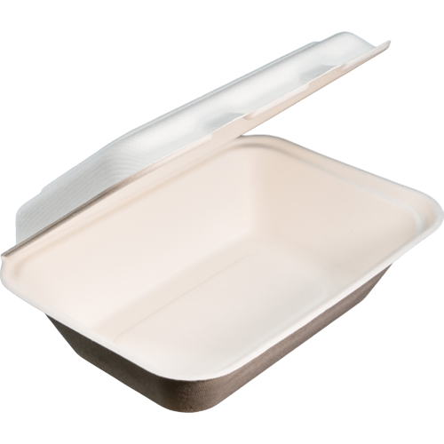 iKonPack Sugarcane Pulp Small Snack Clamshell 180x130x35mm 100pk