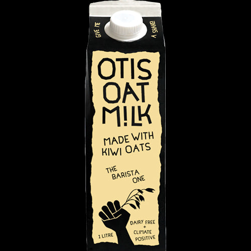 Otis Oat Milk The Barista One: Creamy 1L oat milk perfect for coffee, smoothies, and cereal, fortified with essential vitamins and calcium.