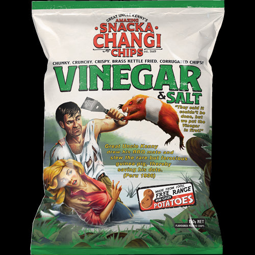 Snacka Changi Chips Vinegar &amp; Salt Kettle Fried Potato Chips 150g