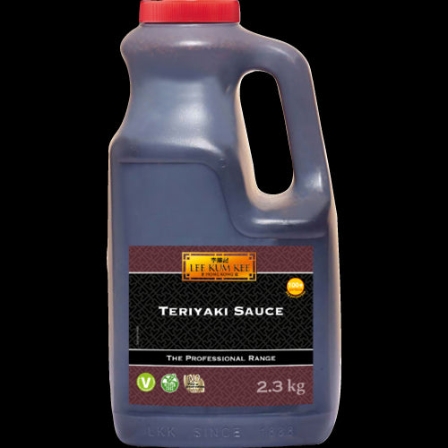 Lee Kum Kee Teriyaki Sauce 2.3kg bottle, ideal for marinating and stir-frying with authentic sweet and savory flavor.