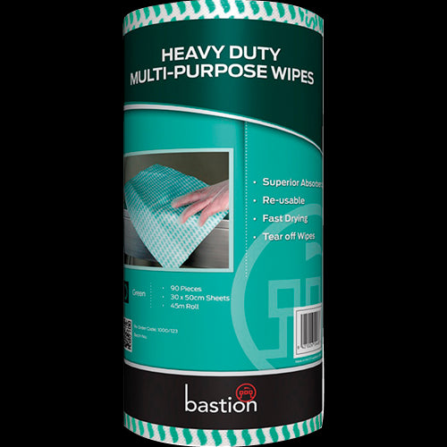 Bastion Heavy Duty Wipes Green 45m