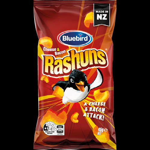 Bluebird Cheese & Bacon Rashuns 45g