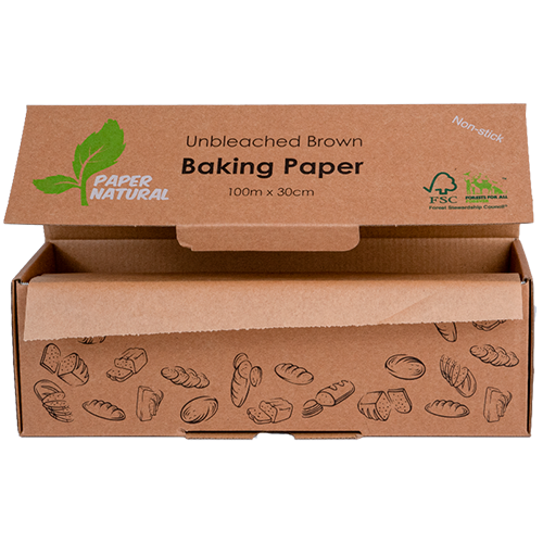 Paper Natural Unbleached Brown Baking Paper 100m x 30 cm 1pk