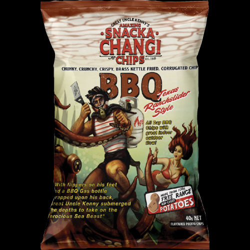 Snacka Changi Chips Kettle Fried Barbecue Potato Chips 40g