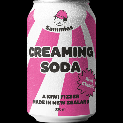 Sammies Creaming Soda 24-pack: Irresistibly fizzy drinks with a classic creamy flavor, perfect for any occasion.