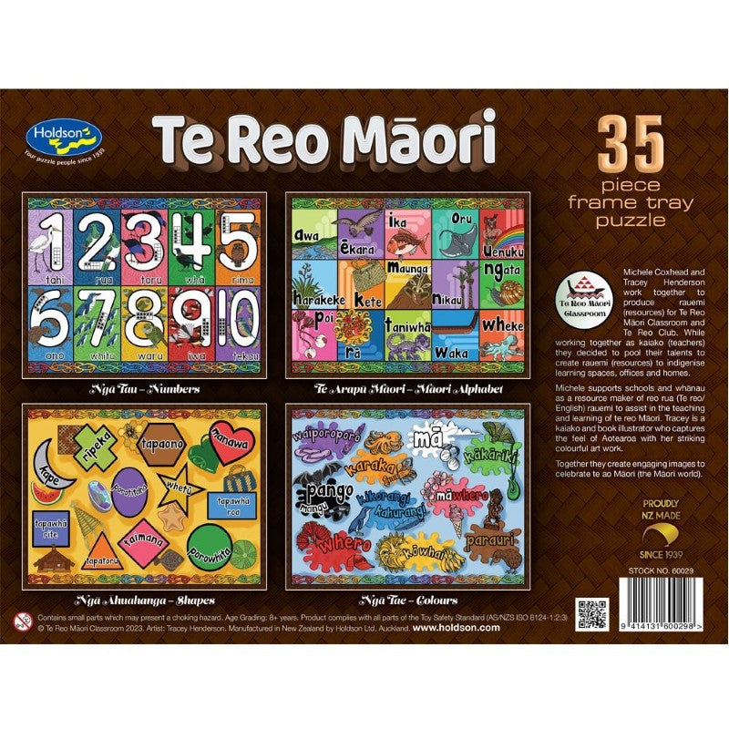 Puzzle - Set of Four Te Reo Maori, 35pc Frame Tray Series